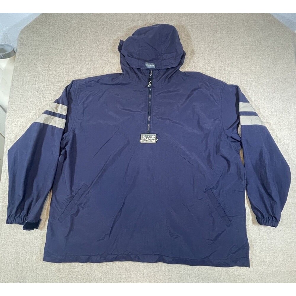 The Disney Store Tiggerific Nylon Hooded 1/4 Zip Anorak Windbreaker Shell XXL